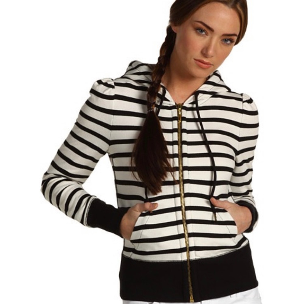 Juicy Couture black striped yacht hoodie from 2011 size small